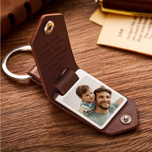 Porte-clés personnalisé pour papa, cadeau original des enfants pour la fête des pères, porte-clés photo personnalisé pour papa