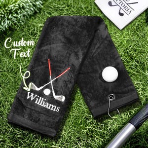 Personalized Golf Towel: Custom Embroidered Cotton Golf Gift