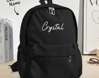Personalized School Backpack Monogrammed Backpack for Her Custom Name Bookbag Unique Personalized Gift