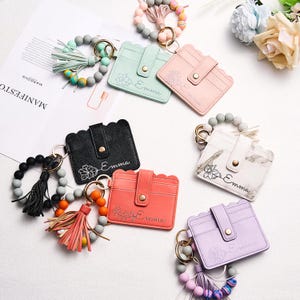 Womens Wallet | Personal Name Gift | Small Ladies Wallet | Custom Birth Flower Monogram Wallet