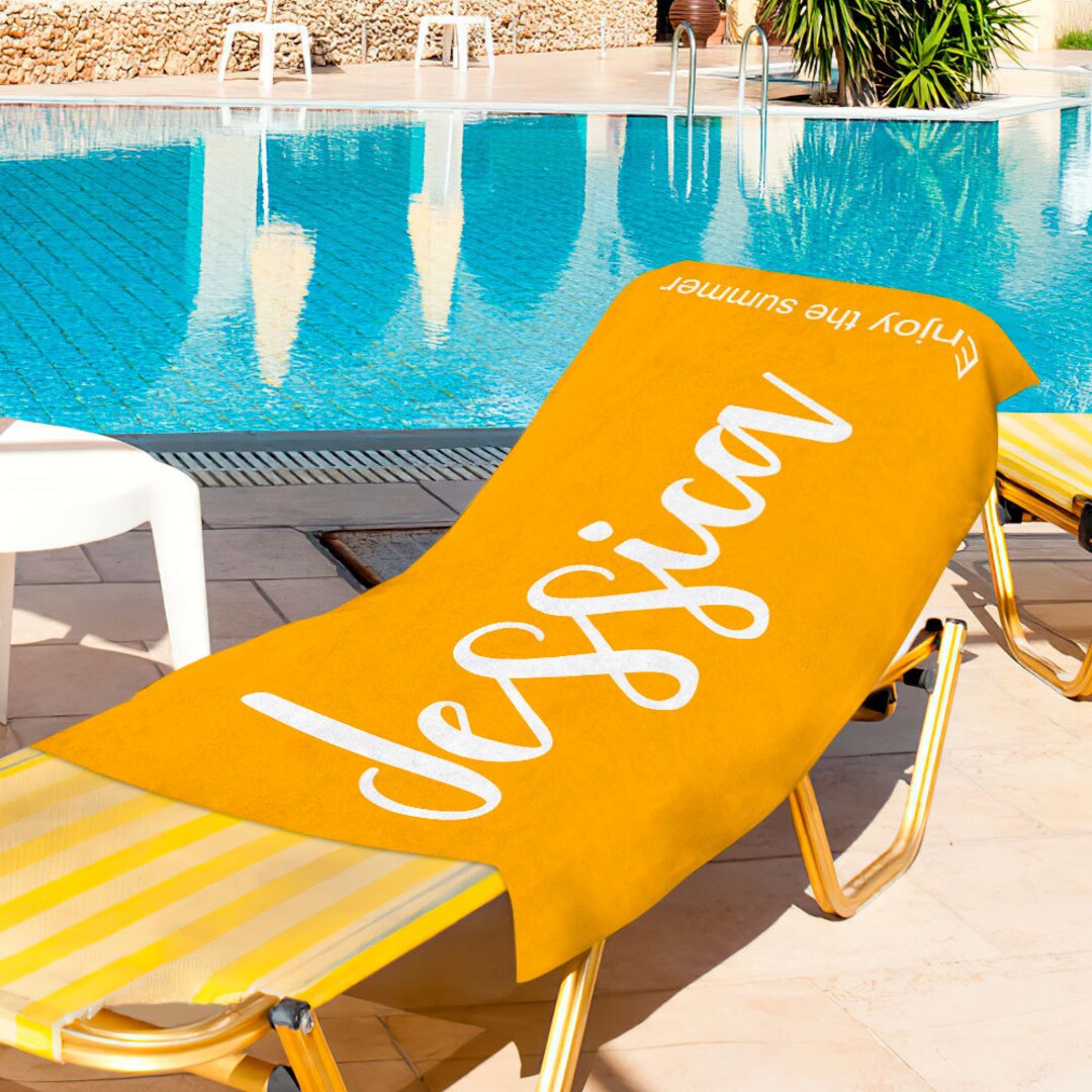 Personal Towel Adult Name Towel Personal Name Gift Personal Kid Name Custom Pool Towel Name ...