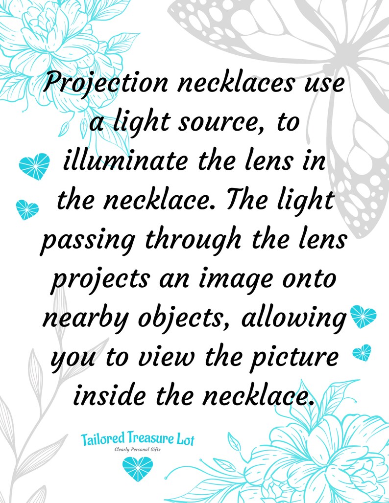 Custom Photo Projection Memory Necklace for Her Loss of Loved One ...