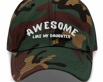 Proud Parent Embroidered Hat Gift from Daughter Custom Funny Dad Hat Great Gift for Proud Fathers Adjustable Ball Cap
