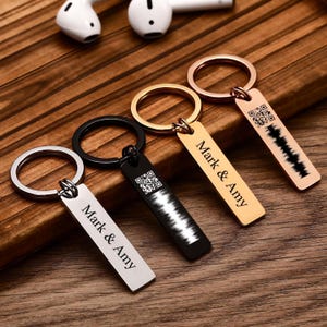Scannable Keychain - Voice Recording, Music, or Message - Cool Keychain Keepsake - Personalized Memory Gift for Any Occasion