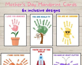 Mother's Day Handprint Card - Etsy