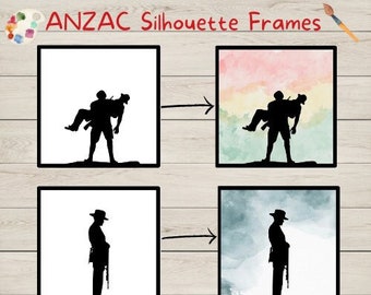 ANZAC Day Craft, Silhouette Frames