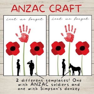ANZAC Day craft with handprints image 1