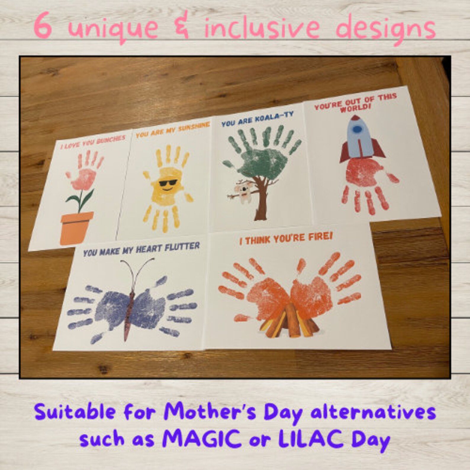 Mother's Day Handprint Cards - Etsy