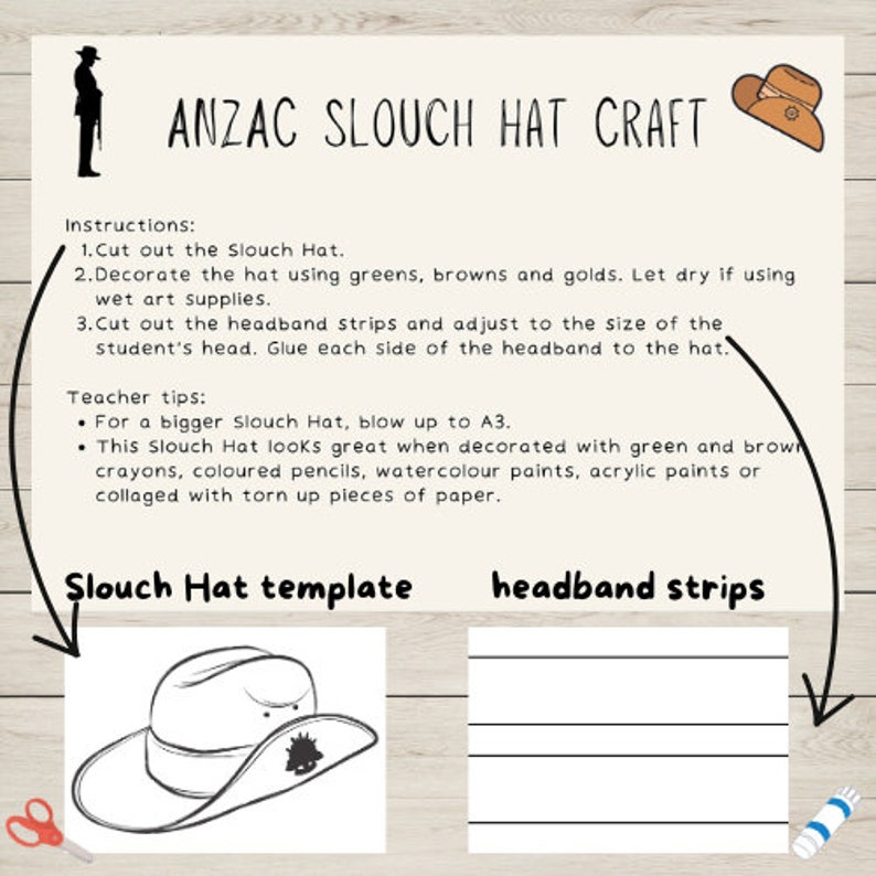 ANZAC Day Craft, Slouch Hat image 2