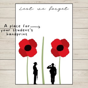 ANZAC Day craft with handprints image 2
