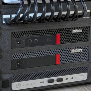 Lenovo ThinkCentre Tinyシリーズ用10インチラックマウント | (M720Q、M715Q、M920Qなど) | 1U | 10インチ | 安全 | 便利