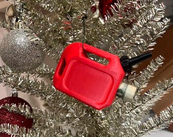 Adorno navideño con dinero para gasolina / Regalo en efectivo / Relleno de medias navideñas / Regalo para adolescentes / Regalo festivo divertido / Decoración navideña única / Divertido / Bidón de gasolina