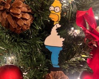 Homer Simpson Fading Into Bush Ornament | Fast Shipping | Funny | Meme