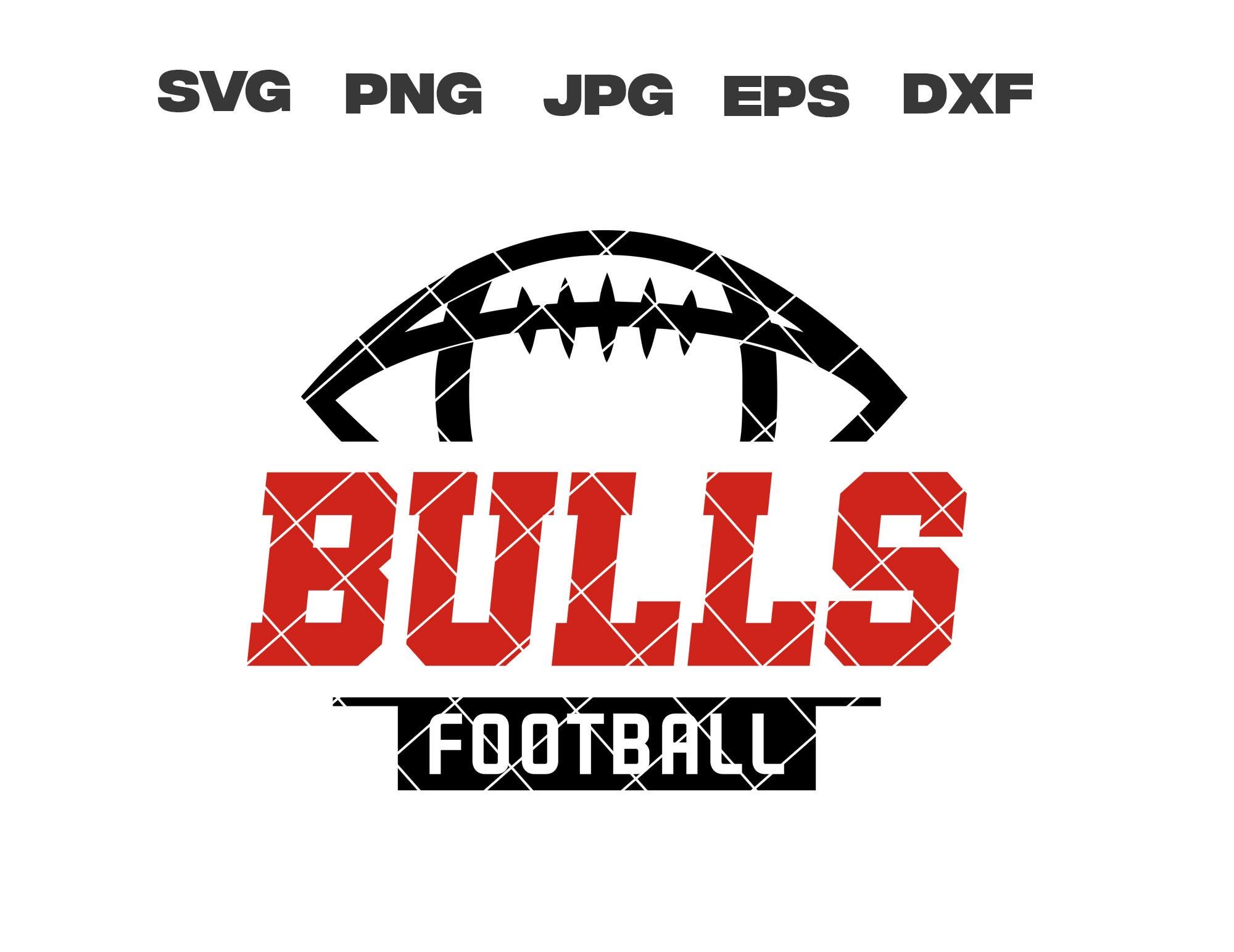 Bulls SVG, Bulls Football SVG, Football Team, Svg, Png, Jpg, Dxf, Eps,  Cricut Files, Digital Download, Silhouette, Instant Download - Etsy, image size:2000x1543