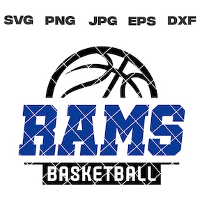 Rams SVG, Rams Basketball SVG, Basketball Team, svg, png, jpg, dxf, eps, Cricut Files, Digital, Silhouette, Instant Download