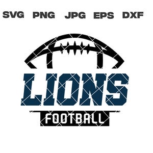 Lions SVG, Lions Football SVG, Football Team, svg, png, jpg, dxf, eps, Cricut Files, Digital Download, Silhouette, Instant Download
