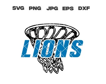 Lions SVG, Lions Basketball SVG, Basketball Team SVG, Cricut Files, Digital Download, T-Shirt Design, Silhouette Files, Instant Download