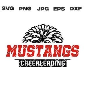Mustangs SVG, Mustangs Cheerleading SVG, Cheerleading svg, png, jpg, dxf, eps, fichiers Cricut, téléchargement numérique, sublimation, vecteur
