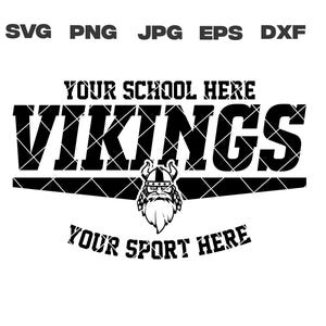 Personalized, Custom, Vikings svg, School Mascot, svg, dxf, eps, png, jpg, sublimation, cut file, cricut, silhouette, vector, digital