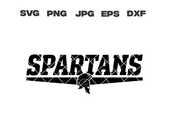 Spartans svg, Spartans, School Mascot Clipart, svg, dxf, eps, png, jpg, sublimación, archivos de corte para cricut, silueta, vector, digital