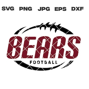 Bears SVG, Bears Football SVG, Football Team, svg, png, jpg, dxf, eps, Cricut Files, Digital Download, Silhouette, Instant Download