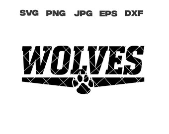 Wolves svg, Wolves, School Mascot Clipart, svg, dxf, eps, png, jpg, sublimation, cut files for cricut, silhouette, vector, digital