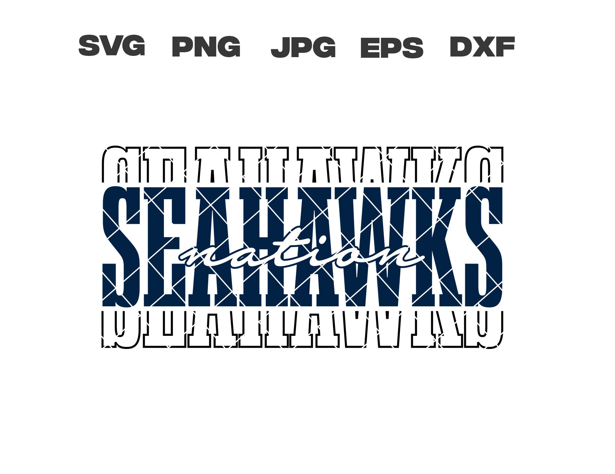 Seahawls Lettering Seahawks SVG, Seahawks Football SVG, Football Team SVG, Cricut Files ...