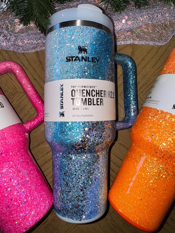 Custom Stanley Glitter Tumbler 20oz 30oz 40oz | Personalized Stanley Cup | Ombre Glitter | Marble Glitter  | Custom Color Tumbler