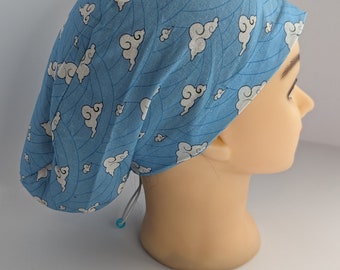 Anime Monster Fighter Clouds Scrub Cap / Hat With Adjustable Elastic Drawstring and Toggle