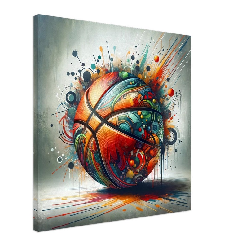 Póster De Lienzo 'Air Sneakers' Baloncesto Rojo - Decoración Urbana Para Tu Habitación O Salón. 45x60 Cm.