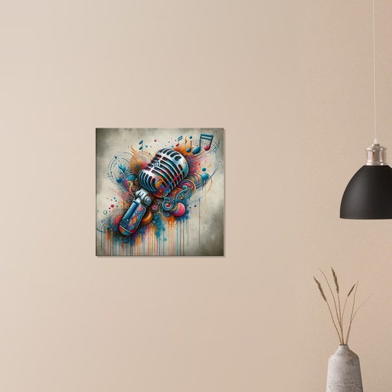 アート・デザイン・音楽 21 Photographes Contemporains en Europe Graffiti Jazz Microphone: Urban Symphony Art Canvas Print - Etsy