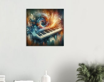 アート・デザイン・音楽 Complete Works for Keyboard Instruments5 Accordion Abstract Art Print | Minimalist Piano Accordion Painting