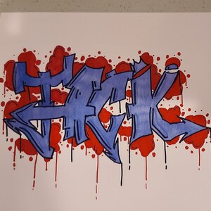 I make unique and abstract graffiti art.