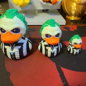 BeetleJuice Duck Tim Burton 3D Printed Mini Small Large Size Jeep Duck Plastic Highly Detailed Halloween Horror
