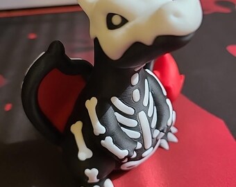 Halloween Skeleton Charizard Figure Fanart Pokemon 3d Printed Retro Holiday Decor