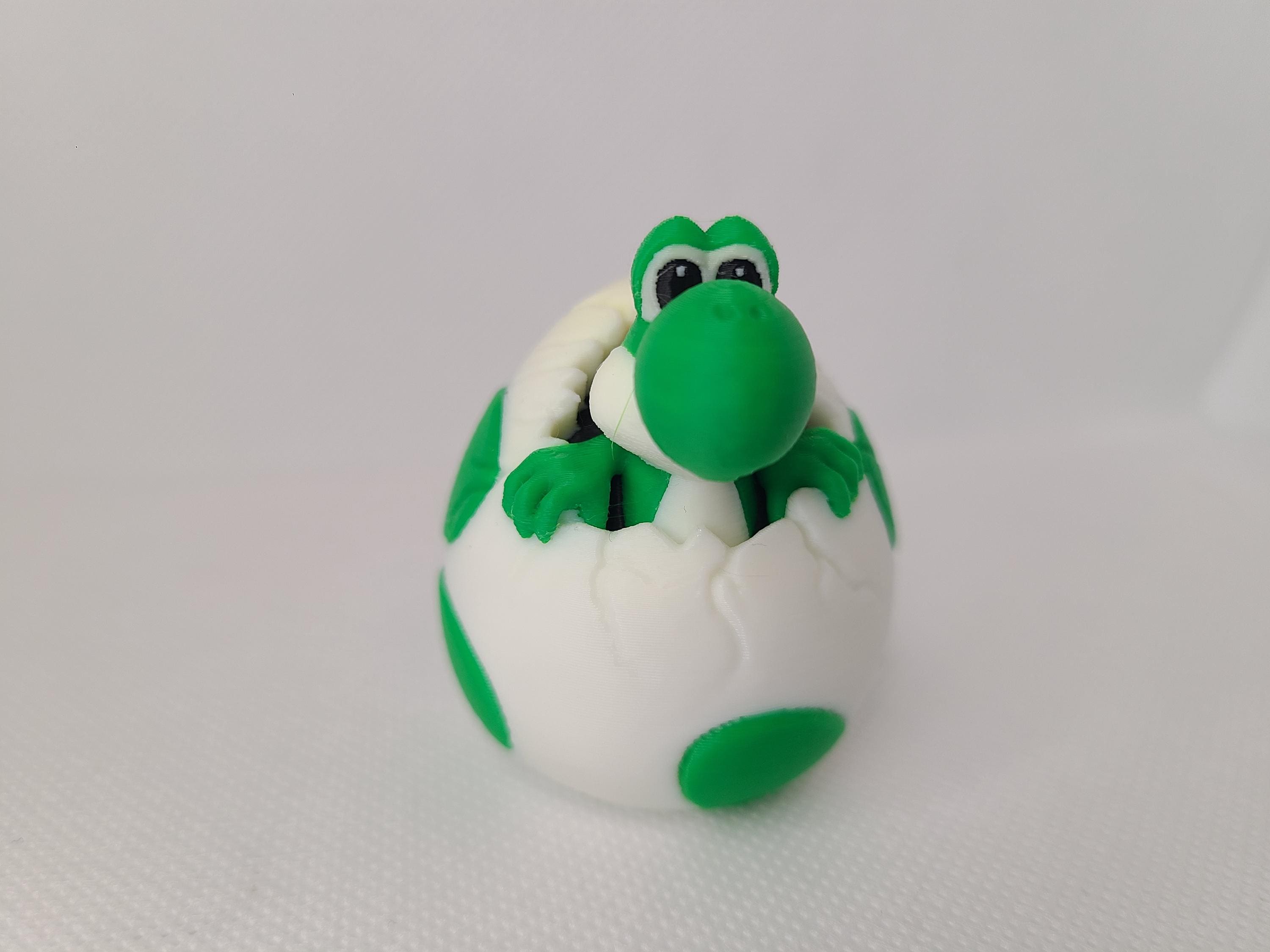 3Dプリントされたヨッシーの卵フィギュア、任天堂ファンアート - Etsy 日本