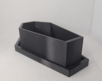 3D Gedruckter Halloween Sarg Pflanzgefäß mit Auffangschale