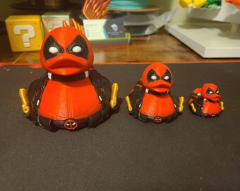 デッドプールダック 3Dプリント ラージ スモール ミニサイズ ジープダック プラスチック 非常に精巧