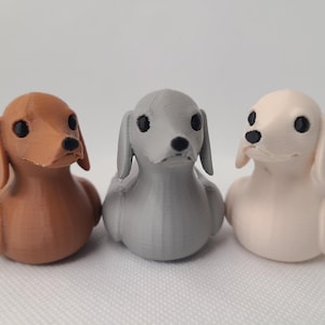 3D Printed Dachshund Duck Figurine, Mini Pet Animal Gift