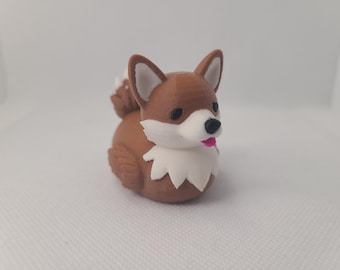 3D Printed Corgi Duck Figurine, Fan Art Pet Gift