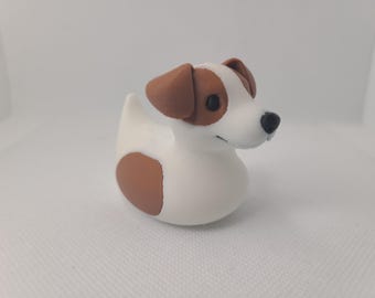 3D Printed Jack Russell Duck Figurine, Mini Size