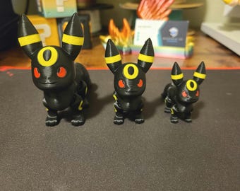 Umbreon Figure, Flexi Articulated 3D Printed Pokemon Toy