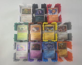 TCG Card Sorting Trays | 11-Piece Interlocking Set | Pokemon MTG Yu-Gi-Oh One Piece | Stackable and Modular