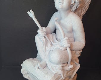 Cupid Saint Valentine Marble Color 3D Printed Statue Figure Figurine Valentines Day Gift