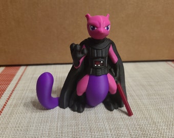 Darth Vader Starwars Mewtwo Figure Pokemon 4.5 inches tall retro Nintendo Pikachu Mew Two