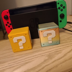 Nintendo Switch 14 Game SD Card Holder Ponto de interrogação Mario Block Retro Game Gaming Smash Bros Yellow Rainbow