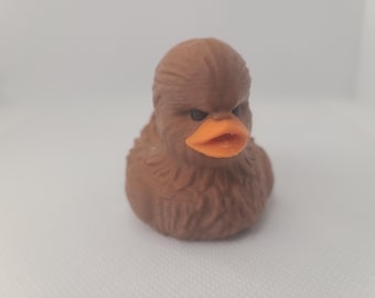 Chewbacca Duck impreso en 3D, tamaño mini, regalo de cumpleaños para frikis de Star Wars Mando.