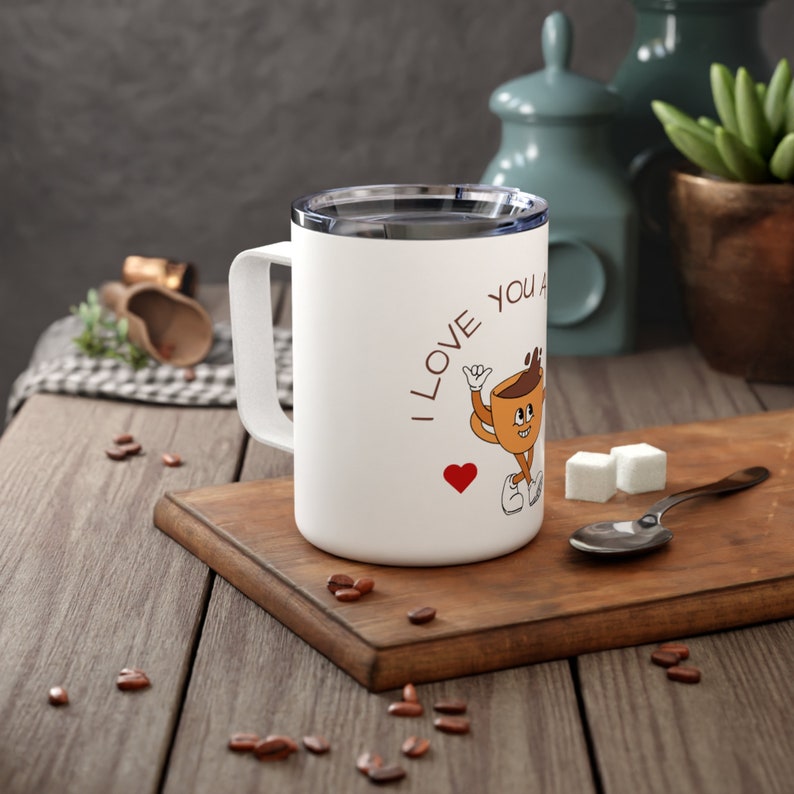 I LOVE YOU A LATTE Insulated Coffee Mug zdjęcie 6