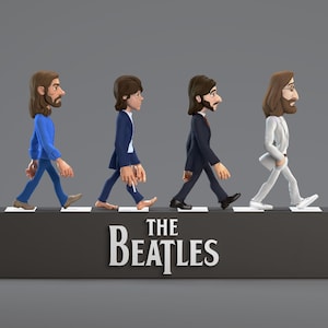 Hand-Painted Beatles Abbey Road Figurine Set – Iconic Music Legend Collectible