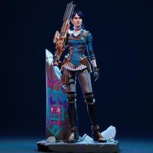 アーケイン ミニフィギュア ケイトリン ヴァイ ケイトリン アーケイン フィギュア - 高品質レジン製フィギュア